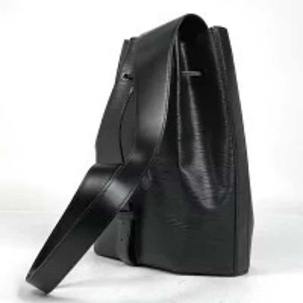 Louis Vuitton Epi Bag Leather Ad Sac Drawstring Shoulder Black Noir Black